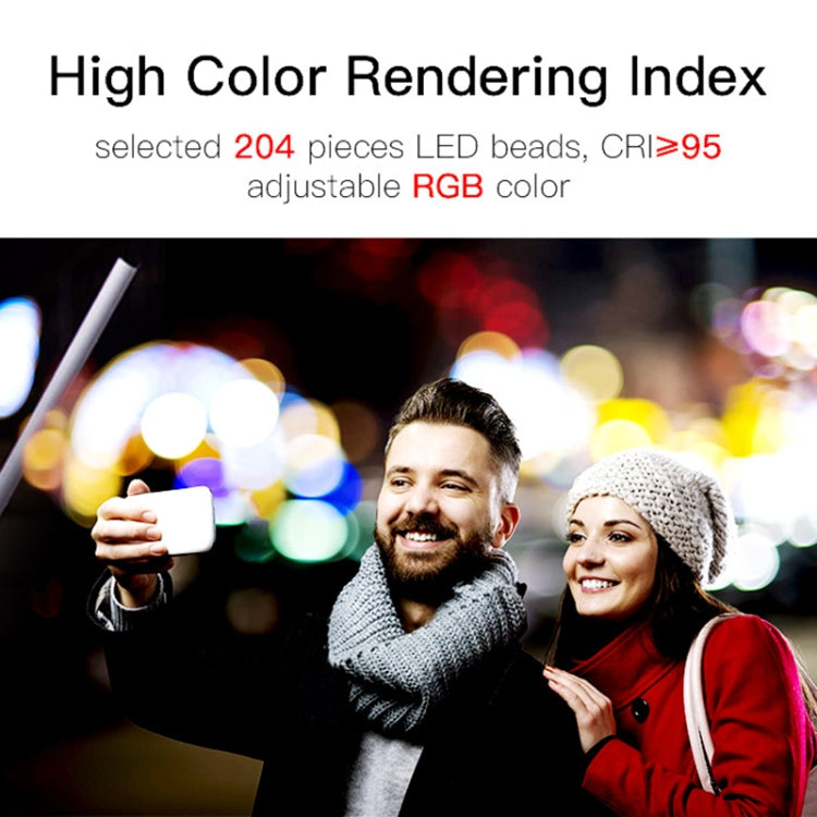 LUXCeO Q508A 8 Color Photo LED Stick Video Light Water-resistant Handheld LED Fill Light Flash Lighting Lamp with Remote Control