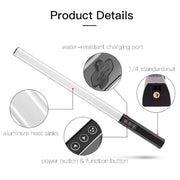 LUXCeO Q508A 8 Color Photo LED Stick Video Light Water-resistant Handheld LED Fill Light Flash Lighting Lamp with Remote Control