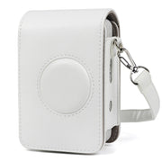 Full Body Camera Retro PU Leather Case Bag with Strap for FUJIFILM instax mini Liplay (White)