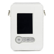 Full Body Camera Retro PU Leather Case Bag with Strap for FUJIFILM instax mini Liplay (White)