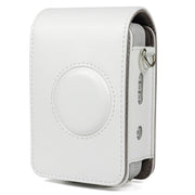 Full Body Camera Retro PU Leather Case Bag with Strap for FUJIFILM instax mini Liplay (White)