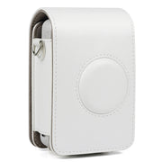 Full Body Camera Retro PU Leather Case Bag with Strap for FUJIFILM instax mini Liplay (White)