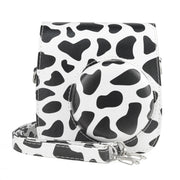 Milk Cow Full Body PU Leather Case Camera  Bag with Strap for FUJIFILM instax mini 7+
