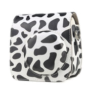 Milk Cow Full Body PU Leather Case Camera  Bag with Strap for FUJIFILM instax mini 7+