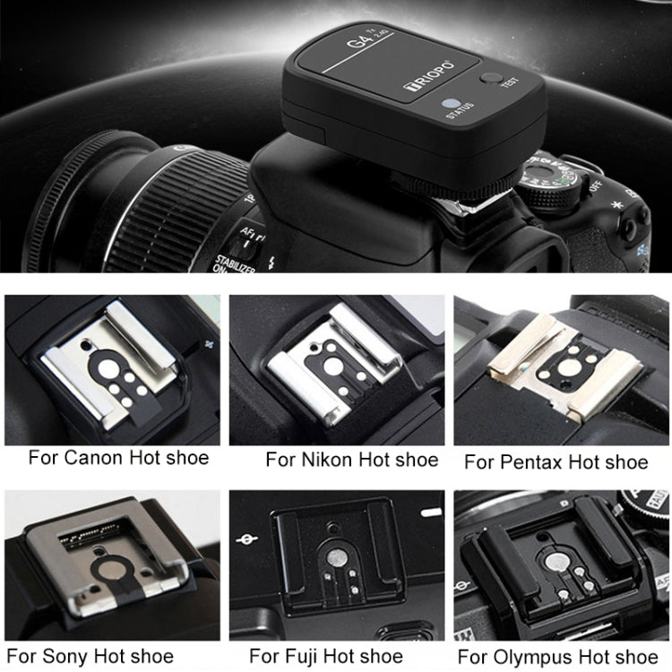 TRIOPO G4 2.4G Wireless Flash Speedlite Trigger with Hot Shoe (Black)