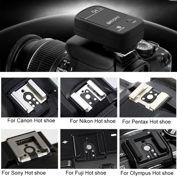 TRIOPO G4 2.4G Wireless Flash Speedlite Trigger with Hot Shoe (Black)