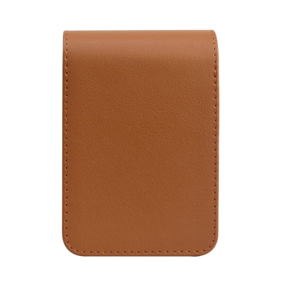 Vertical Full Body Camera PU Leather Case Bag with Strap for FUJIFILM instax mini Evo (Brown)