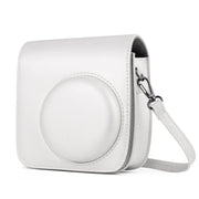 Solid Color Full Body Camera Leather Case Bag with Strap for FUJIFILM Instax mini 11 (White)