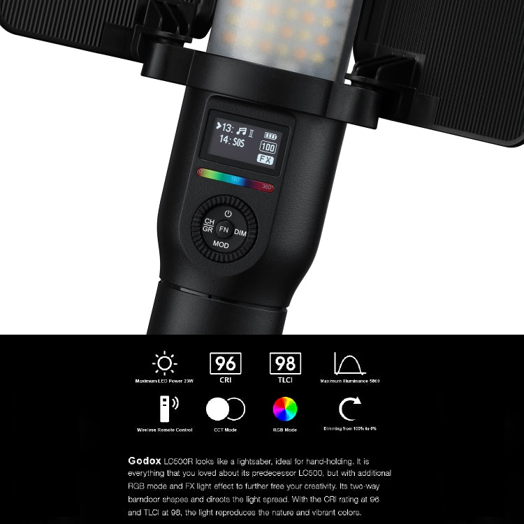 Godox LC500R RGB Full Color LED Light Stick Handheld Fill Light with Remote Control(AU Plug)