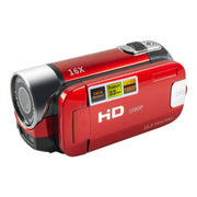 16X Digital Zoom HD 16 Million Pixel Home Travel DV Camera, EU Plug(Red)