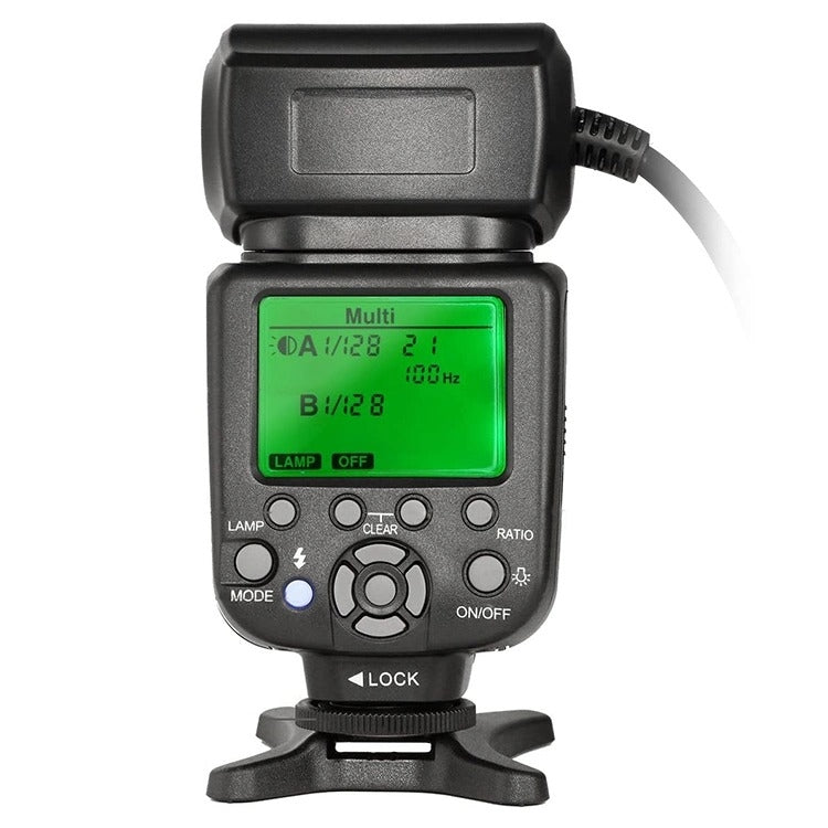 TRIOPO TR-15EX Macro Ring TTL Flash Light with 6 Different Size Adapter Rings For Canon E-TTL(Black)