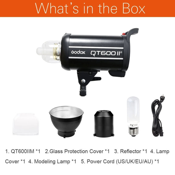 Godox QT600IIM 600Ws 1/8000s High Speed  Strobe Studio Flash Light(AU Plug)