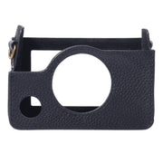 For FUJIFILM instax mini Evo Full Body Camera Genuine Leather Case Bag with Strap(Black)