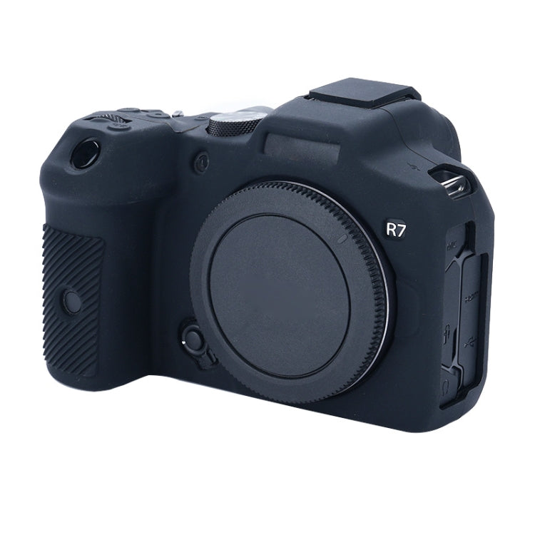 For Canon EOS R7 Soft Silicone Protective Case (Black)