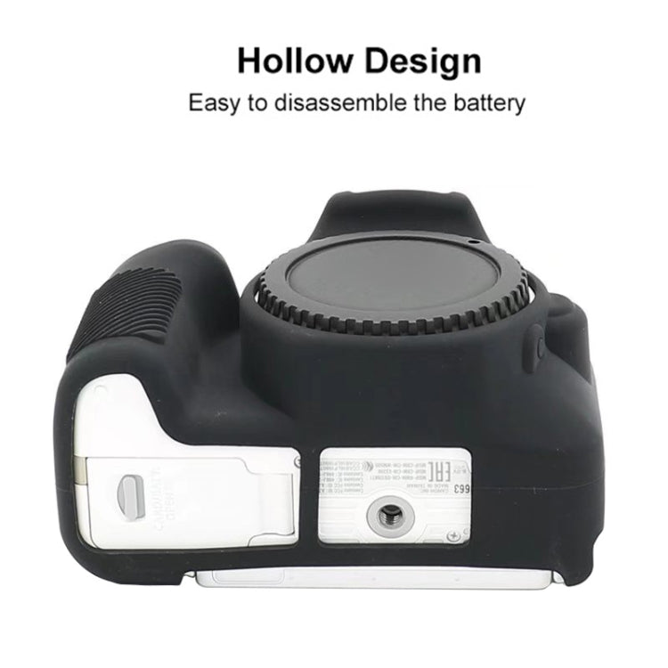 For Canon EOS 250D Soft Silicone Protective Case (White)