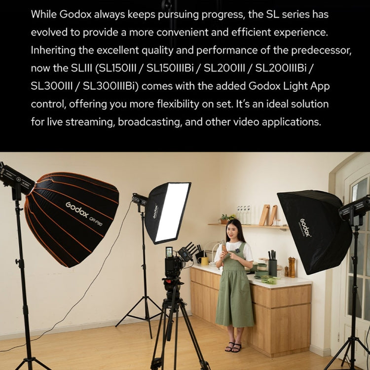 Godox SL300IIIBi 330W Bi-Color 2800K-6500K LED Video Light(EU Plug)