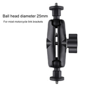 25mm 1/4 inch Screw ABS Ball Head Adapter Mount(Black)