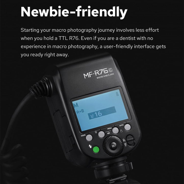 Godox MF-R76N TTL Macro Ring Flash for Nikon