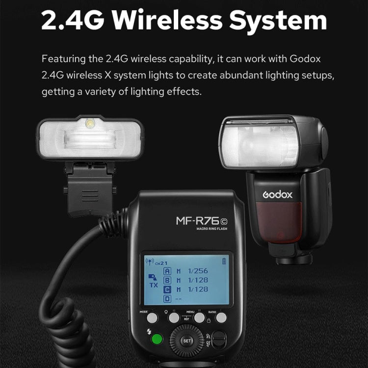 Godox MF-R76N TTL Macro Ring Flash for Nikon