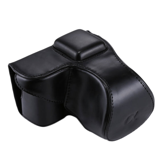 Full Body Camera PU Leather Case Bag with Strap for Sony NEX 5N / 5R / 5T (16-50mm / 18-55mm Lens)(Black)