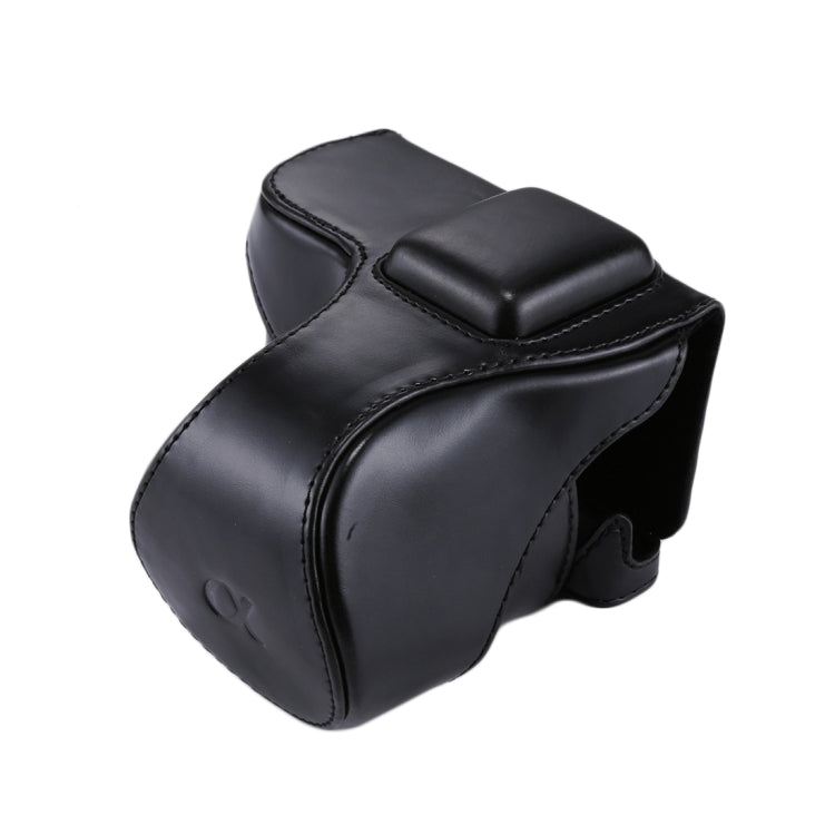 Full Body Camera PU Leather Case Bag with Strap for Sony NEX 5N / 5R / 5T (16-50mm / 18-55mm Lens)(Black)