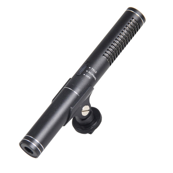 YELANGU YLG1401A Double Back Pole Professional Condenser Shotgun Microphone for DSLR & DV Camcorder(Black)