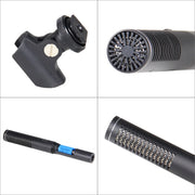 YELANGU YLG1401A Double Back Pole Professional Condenser Shotgun Microphone for DSLR & DV Camcorder(Black)