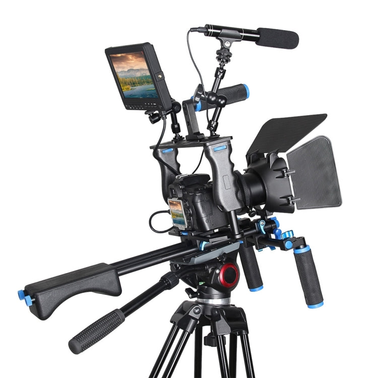YELANGU YLG1401A Double Back Pole Professional Condenser Shotgun Microphone for DSLR & DV Camcorder(Black)