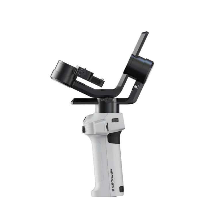 MOZA AirCross S 3 Axis Foldable Handheld Gimbal Stabilizer for DSLR Cameras and Smart Phone (White)