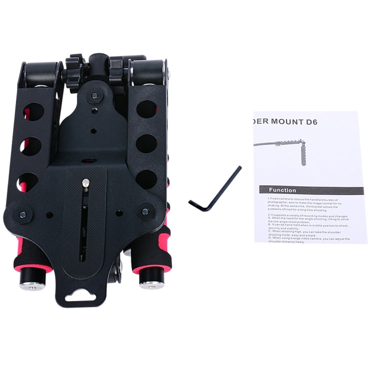 YELANGU D6-2 Rig I Multifunctional Handles Camera Shoulder Mount for DSLR Camera / Video Camera(Red)
