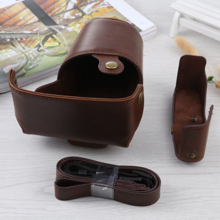 Full Body Camera PU Leather Case Bag with Strap for Olympus E-PL3 / E-PM1 (Coffee)