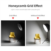TRIOPO S65 Diameter 65cm Honeycomb Grid Octagon Softbox Reflector Diffuser for Studio Speedlite Flash Softbox