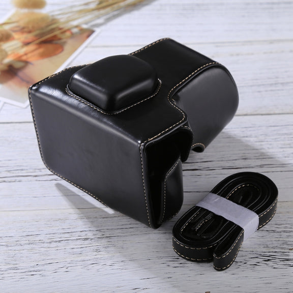 Full Body Camera PU Leather Case Bag with Strap for FUJIFILM XT10 / XT20 (16-50mm / 18-55mm Lens)(Black)
