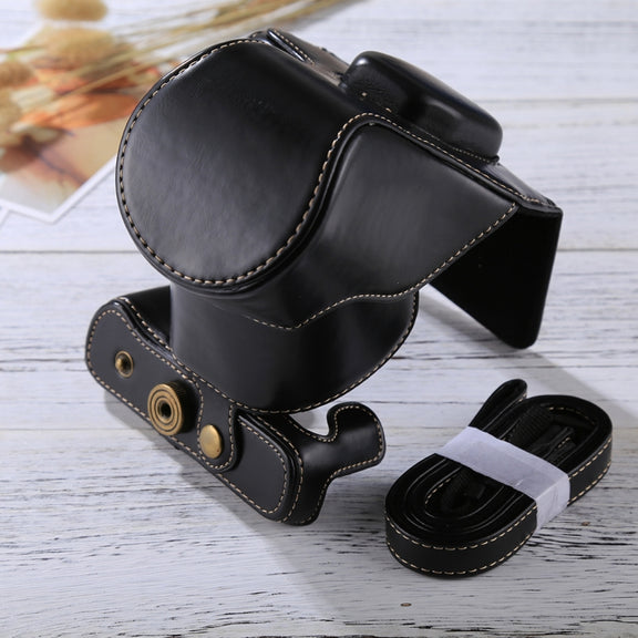 Full Body Camera PU Leather Case Bag with Strap for FUJIFILM XT10 / XT20 (16-50mm / 18-55mm Lens)(Black)