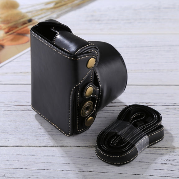 Full Body Camera PU Leather Case Bag with Strap for Sony A5100 / A5000 / NEX-3N (16-50mm / 40.5mm Lens)(Black)