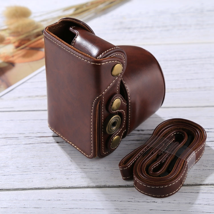 Full Body Camera PU Leather Case Bag with Strap for Sony A5100 / A5000 / NEX-3N (16-50mm / 40.5mm Lens)(Coffee)