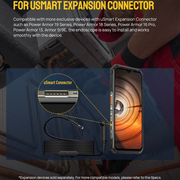 Ulefone Endoscope E2 IP67 Water-resistant Digital Endoscope for Ulefone Armor 9 / 9E / Power Armor 13 / 16 Pro / 18T / Armor Pad(Black)