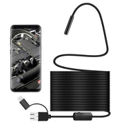 Y101 8mm Spiral Head 3 In 1 Water-resistant Digital Endoscope Inspection Camera, Length: 10m Hard Cable(Black)