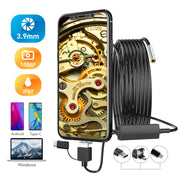 inskam107 3.9mm 3 In 1 HD Water-resistant Industry Digital Endoscope Inspection Camera, Length: 1m Flexible Cable(Black)