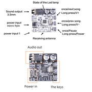 6966 DIY Bluetooth 5.0 Audio Receiver Board Module MP3 Lossless Player Wireless Stereo Music Amplifier Module (Black)
