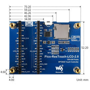 WAVESHARE 2.8 inch 262K Colors 320 x 240 Pixel Touch Display Module for Raspberry Pi Pico, SPI Interface