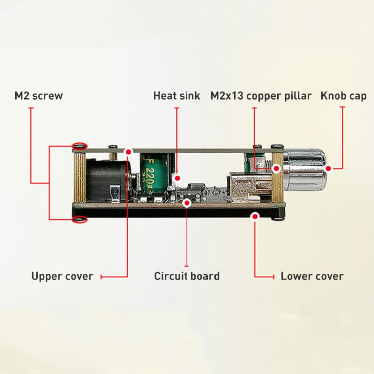 50W MP3 Stereo Audio Digital Power Amplifier Board Bluetooth Amplifier Module, without Shell