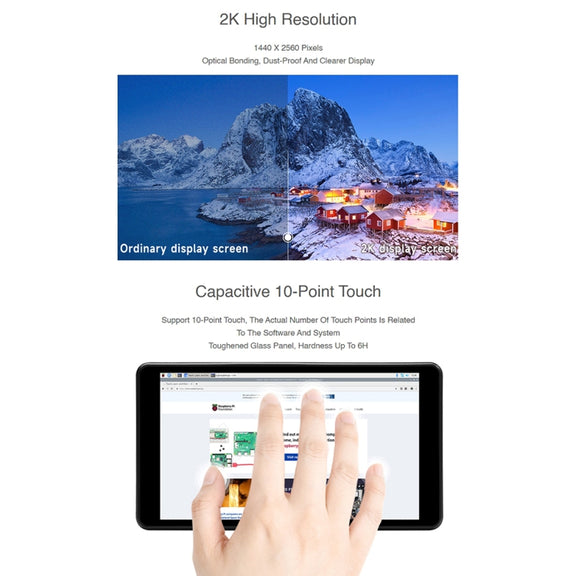 Waveshare 5.5 inch 1440 x 2560 2K Capacitive Touch LCD Display IPS Screen for Raspberry Pi , HDMI Interface