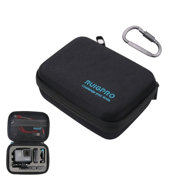 RUIGPRO Shockproof Water-resistant Portable Case Box for DJI Osmo Action, Size: 17.3cm x 12.3cm x 6.5cm(Black)