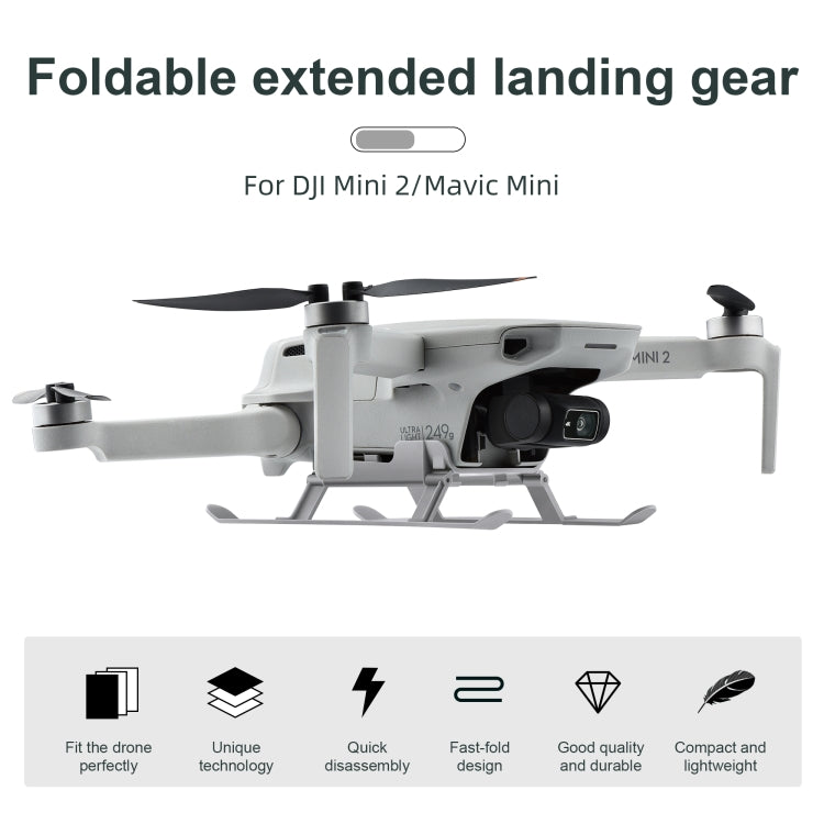 STARTRC 1106837 Shockproof Quick Release Anti-collision Landing Gear Height Extender Holder for DJI Mini 2 / Mavic Mini(Grey)