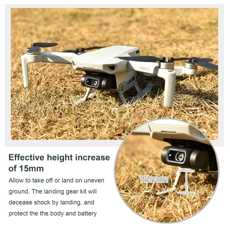 STARTRC 1106837 Shockproof Quick Release Anti-collision Landing Gear Height Extender Holder for DJI Mini 2 / Mavic Mini(Grey)