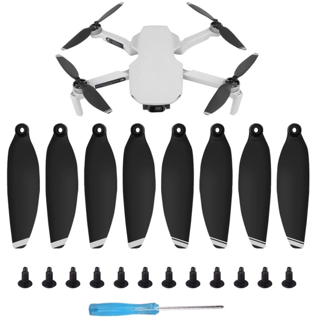 8 PCS/Set Sunnylife 4726F Low Noise Quick-release Wing Propellers for DJI Mini SE / 2 / 2 SE / 4K(Silver)