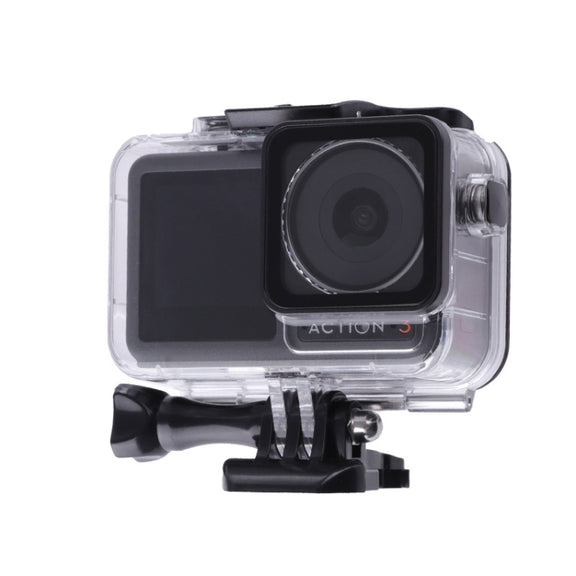 For DJI Osmo Action 3 / 4 Touch Screen 5m Underwater Water-resistant Housing Diving Case (Transparent)