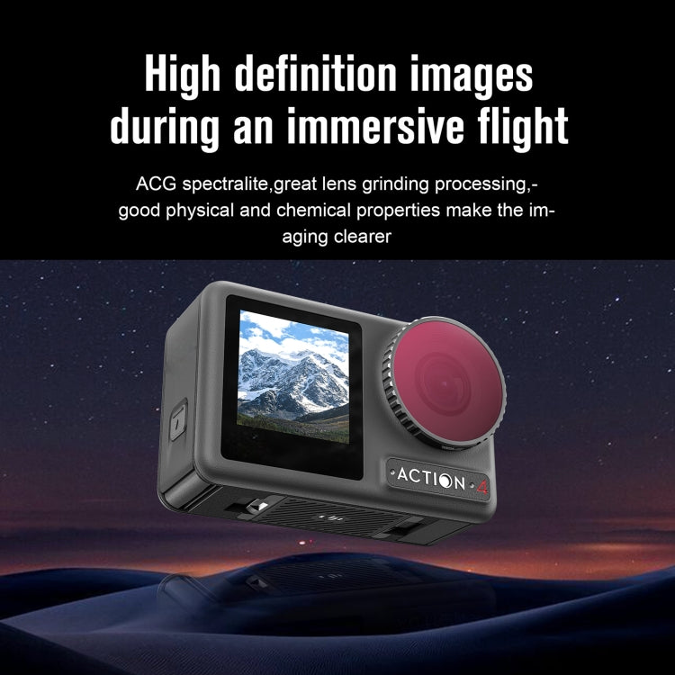 For DJI Action 4 STARTRC 4 in 1 ND8 + ND16 + ND32 + CPL Lens Filter