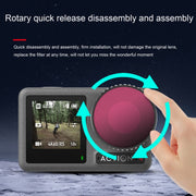 For DJI Action 4 STARTRC 4 in 1 ND8 + ND16 + ND32 + CPL Lens Filter